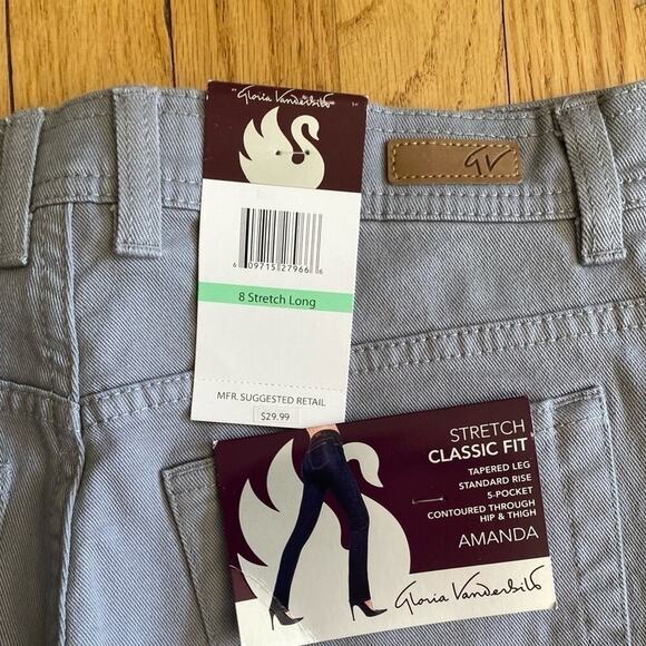 GLORIA VANDERBILT WOMENS JEAN SIZE 8 NWT - Picture 2 of 4